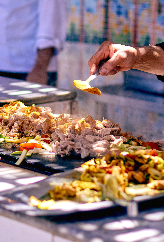 Summer festival platters of food 